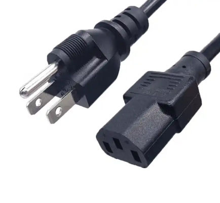 ประเทศญี่ปุ่นสายไฟฟ้า JET การอนุมัติ 3Pin ถึง IEC C13 สายไฟฟ้าคอมพิวเตอร์