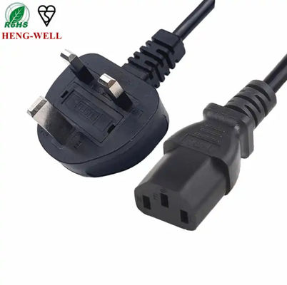 ASTA C13 Connector UK Power Cord BSI UK Cables Fuse 3 Pin Consumer Electronics 250A 13A สายไฟฟ้า AC