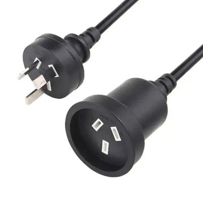 ออสเตรเลีย AU Power Cord 3 Pin Plug 10A 250V ถึง IEC 320 C13 แคบอลเอซี