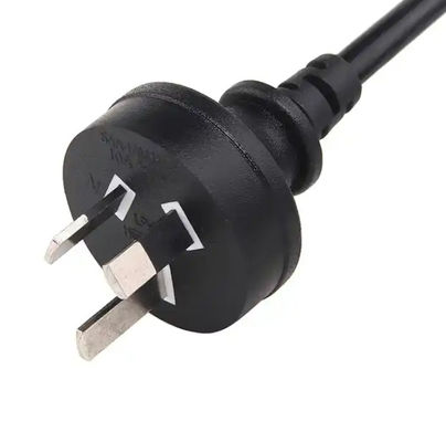 ออสเตรเลียนคอมพิวเตอร์สายไฟฟ้า 10A 250V SAA 3 Pin Plug สําหรับอุปกรณ์บ้าน