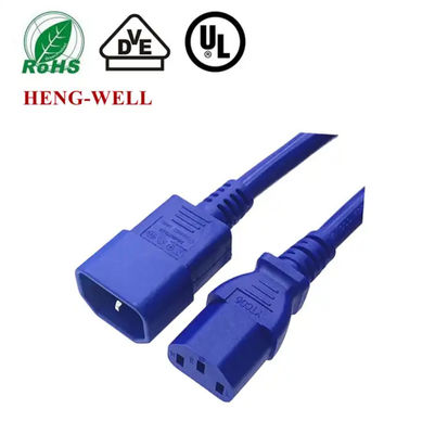IEC C13 C14 C19 C20 C21 สายไฟฟ้า 18/16/14AWG สีฟ้า/แดง/ดํา