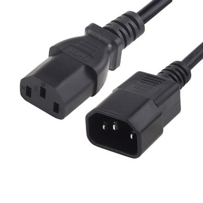 สายเชื่อมไฟฟ้าขยาย 10A 125V การอนุมัติ UL สายเชื่อม IEC C13 C14