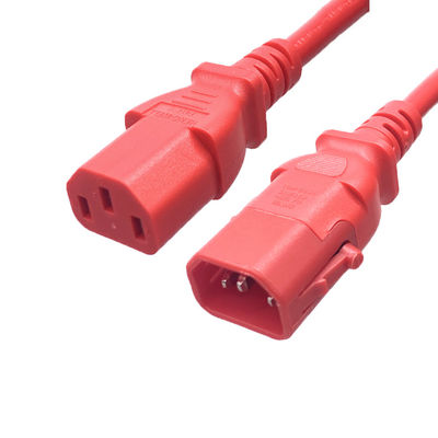 เครื่องเชื่อมต่อไฟฟ้า IEC320 C14 ถึง C13 ประจําตัว 1.2m 1.5m
