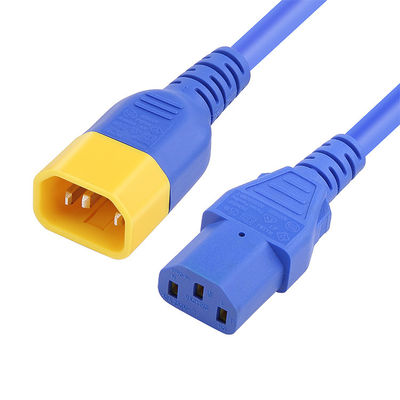 C13 C14 สายไฟฟ้าสําหรับสายต่อเติมคอมพิวเตอร์ UL VDE IEC 1.2m 1.5m 1.8m