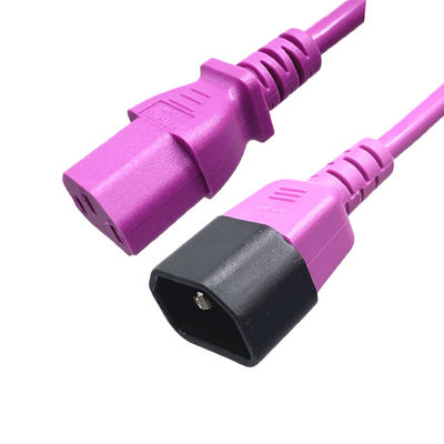 C13 C14 สายต่อเติมไฟฟ้า VDE UL 16A 250V 3 Pin Plug IEC
