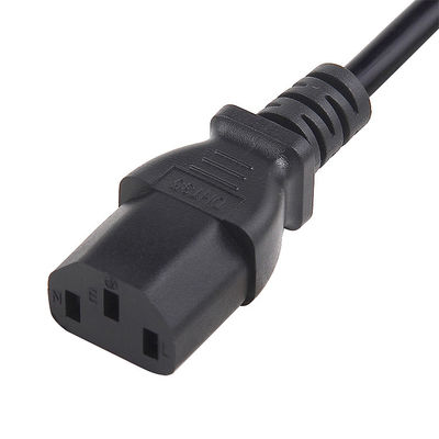 250V C13 แอฟริกาใต้ สายไฟฟ้า 3 ปิน พล็อกขยายสําหรับคอมพิวเตอร์