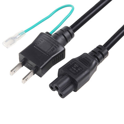 JIS Japan Power Cord Plug Black 3 Pin Jet การอนุมัติ PSE 7A 15A 125V