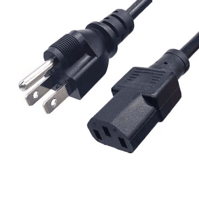 สายไฟฟ้า PVC 3 ปินญี่ปุ่น สายไฟฟ้า IEC 320 C13 AC 1.8m สีดํา