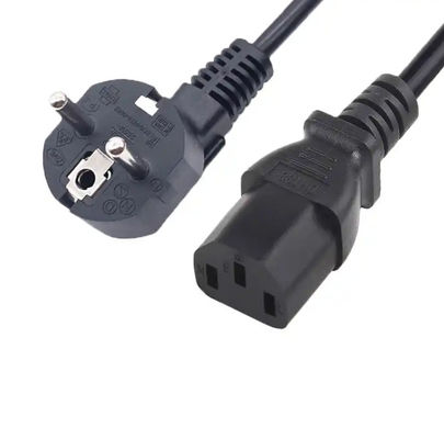 VDE 16A 250V 3 Pin Plug C13 สายไฟฟ้า EU