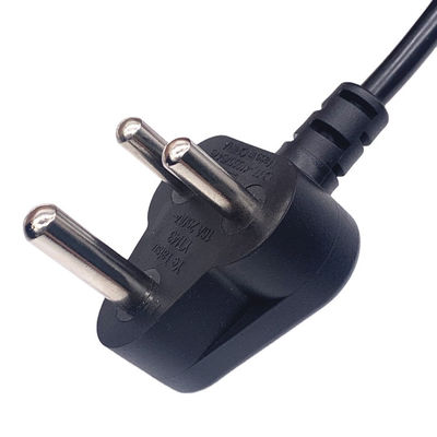 คอร์ดพลังงานคอมพิวเตอร์อินเดีย 3 ปิน 6A 250V C13 คอนเนกเตอร์เคเบิล 6FT ความยาวตามต้องการ