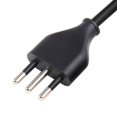 สีดํา อิตาลี สายไฟฟ้า 3 ปิน พล็อกไปยัง IEC 320 C5 สายขยายสําหรับคอมพิวเตอร์