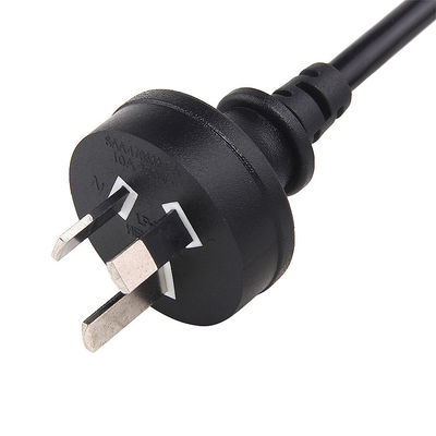 อุปกรณ์บ้านสายไฟฟ้า AU สตั๊ก SAA C13 10A 250V สายไฟฟ้า 3 ปิน