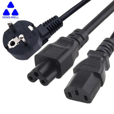 VDE 3 Prong Power Cord KC Certificate 16A 250V C13 C5 พล็อกชายไปยังสายไฟ AC หญิง