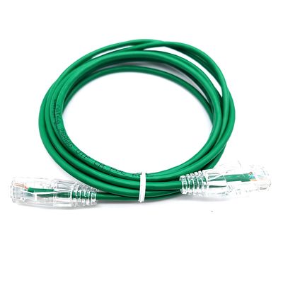 ป้องกันน้ํา Cat6A UTP 4PR RJ45 Connector 28AWG แพทช์คอร์ดเคเบิลด้วย PVC Jacket ใช้กับ LAN Network