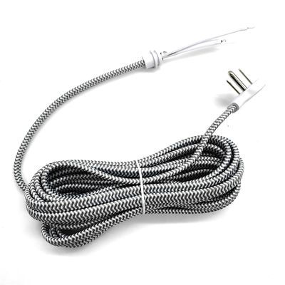 125V 10A PVC Jacket USA 3 Pin Power Cable 100% Pure Cooper พร้อมใบรับรอง UL