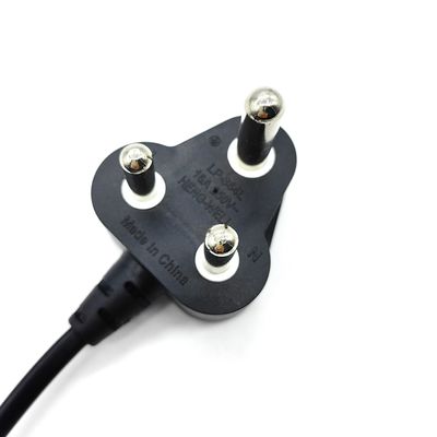 16A 250V 3Pin PVC อินเดีย สายขยายไฟฟ้า 1M ความยาว OEM ปรับแต่ง