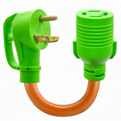4 Prong ถึง 3 Prong Adapter Extension Cord 10 Gauge STW เพศชาย TT-30P ถึงเพศหญิง L14-30R สําหรับเครื่องผลิตไฟฟ้าบ้าน 30A